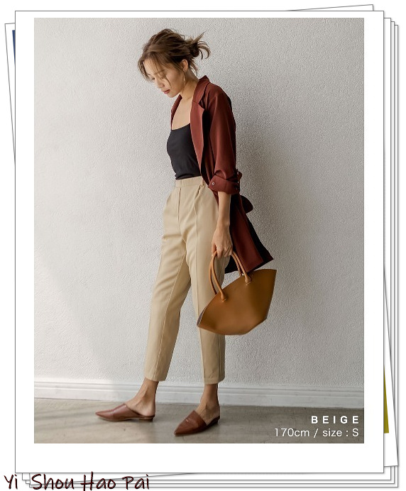 米色裤子穿搭夏天,春季米色裤子怎么搭配上衣