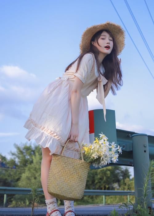 可爱清新萝莉风,可爱萝莉裙粉色