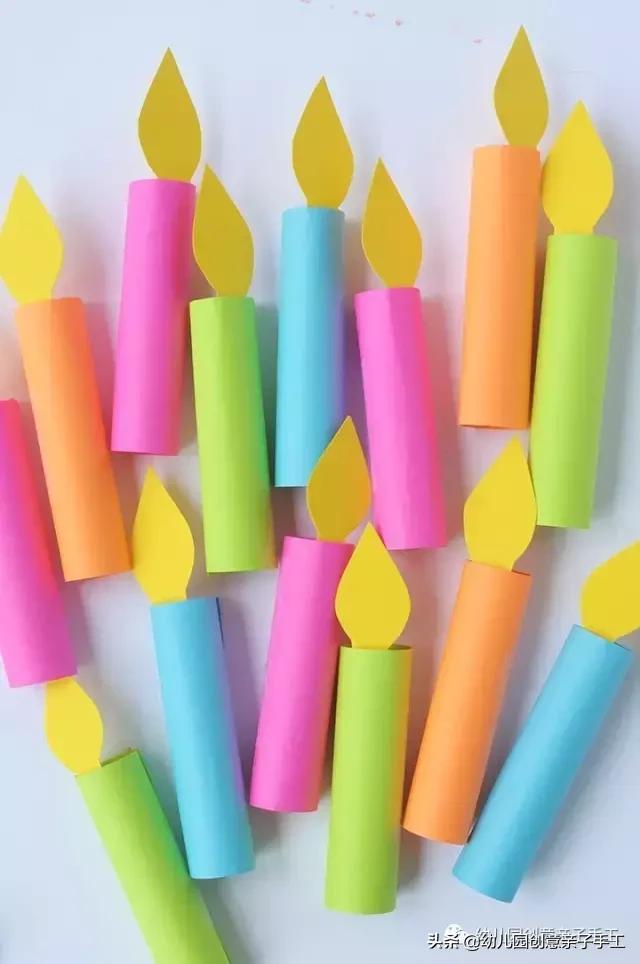 幼儿园小朋友过生日手工贺卡,生日贺卡蜡烛立体