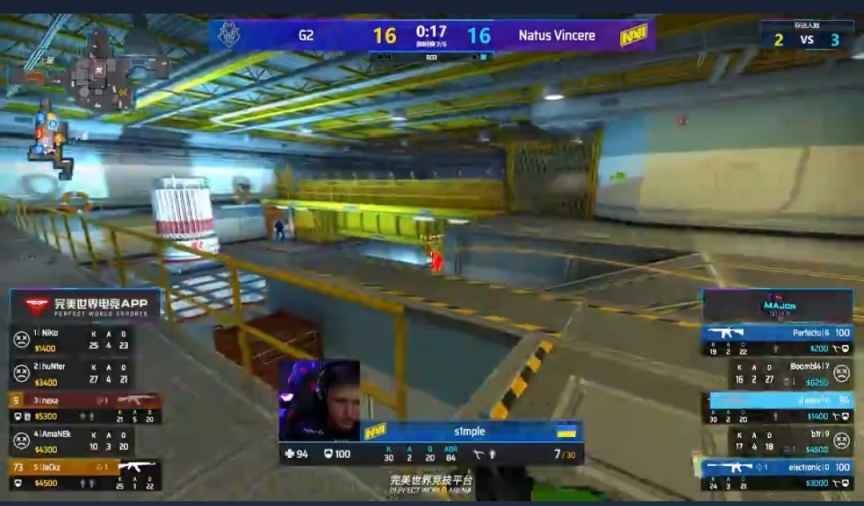 major传奇组navi对g2,19年major半决赛navi对战ence