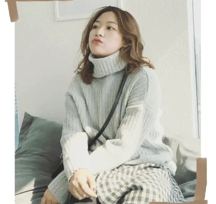 显瘦毛衣穿搭微胖女生秋冬季,120-140斤微胖高档毛衣厚款打底