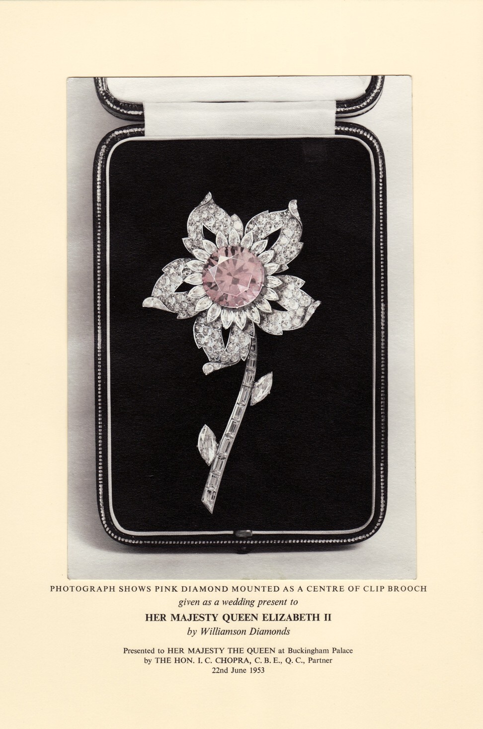 粉红美钻送公主，成全莉莉贝特少女心，女王的这枚花型胸针不简单