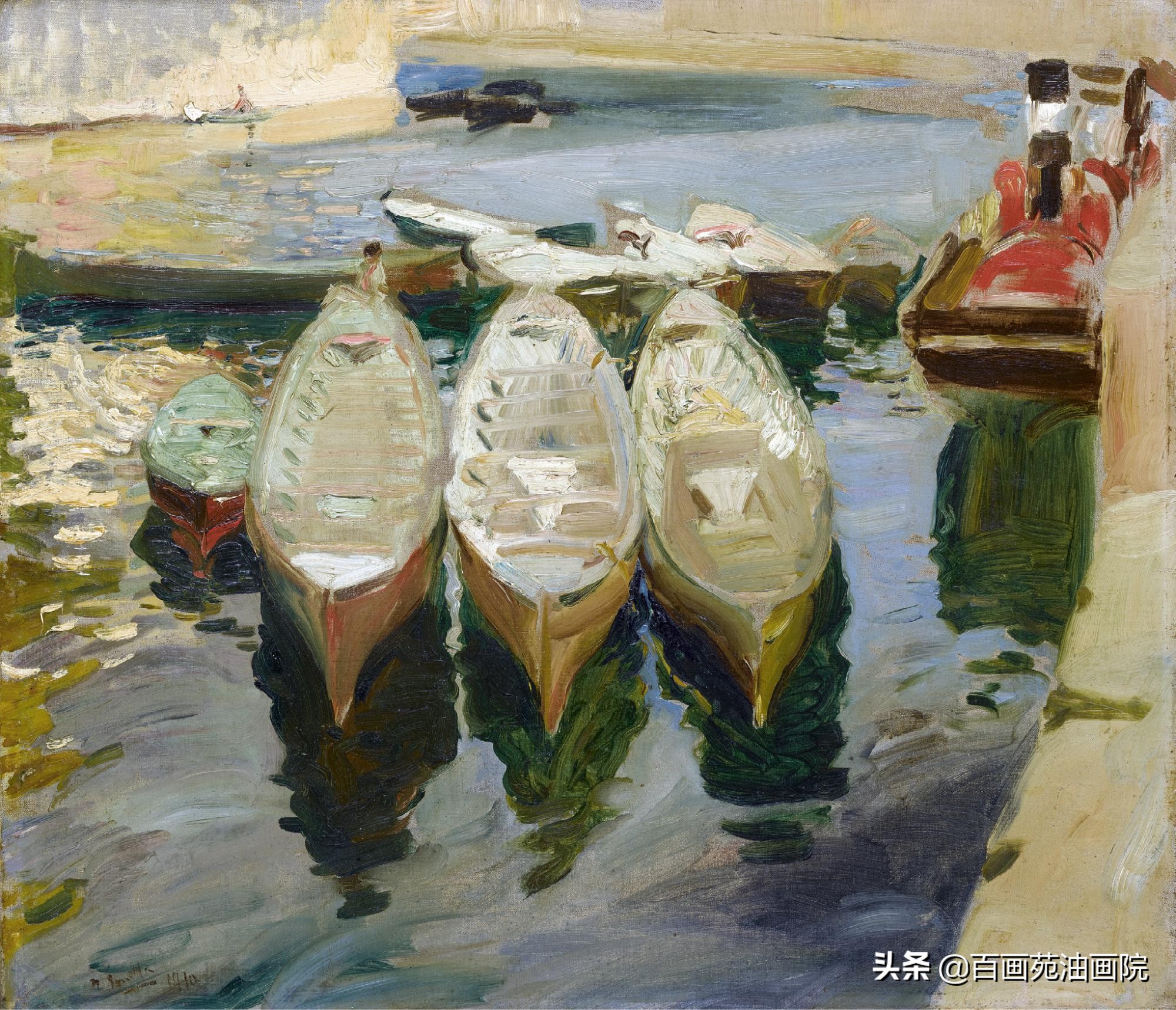 油画风景画法入门教程视频,油画风景基础知识海水应该怎样画