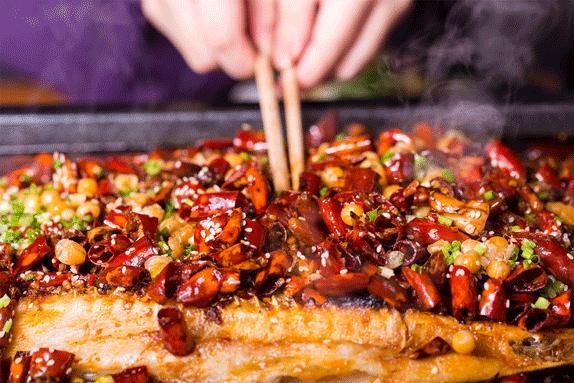 重庆火山烤鱼,麻辣火山烤鱼