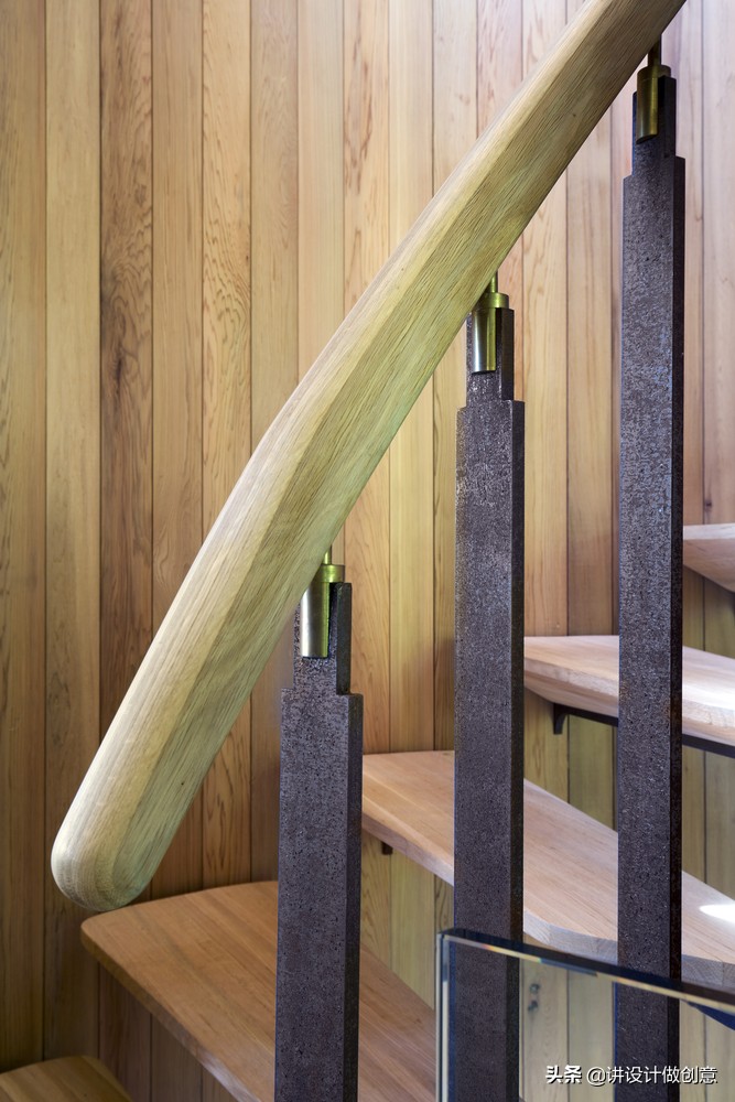 树屋房间设计壁炉红色调,树屋内设计