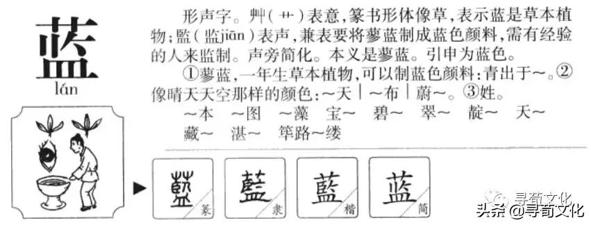 蓝汉字,蓝字艺术字