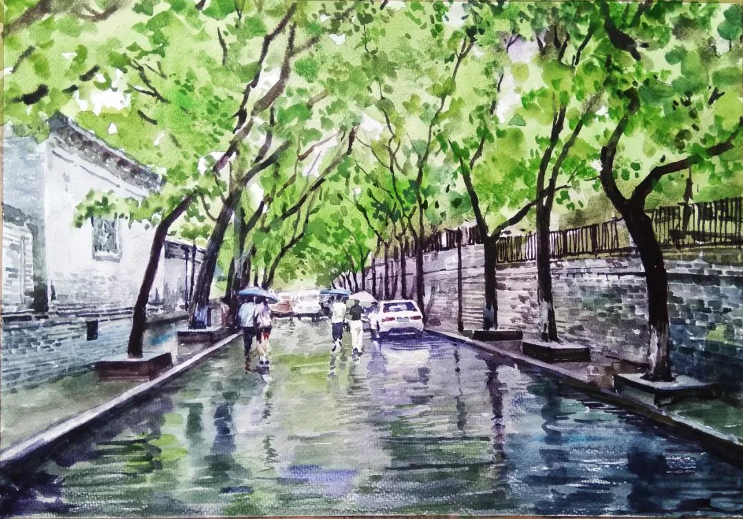 西安大美古城老照片,大美三秦中的陕西名胜古迹的手绘