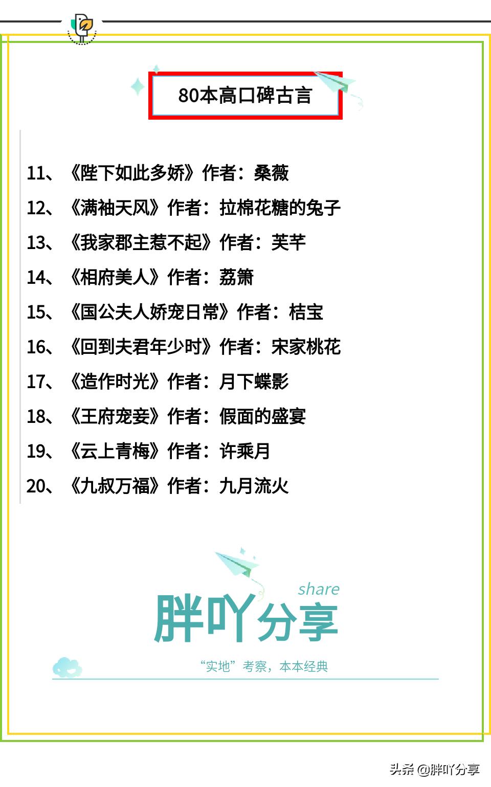 强烈推荐100篇古言甜宠文先婚后爱,好看高质量的古言甜宠文推荐