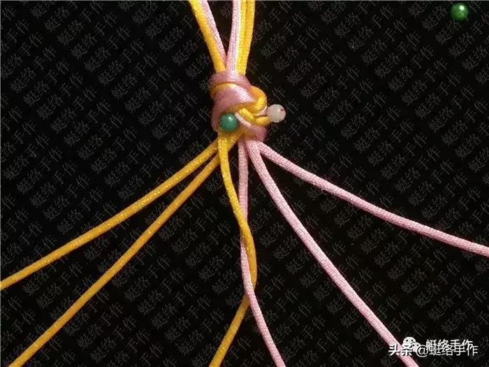 编四股辫绳的编法慢手法,零基础编绳四股辫教程