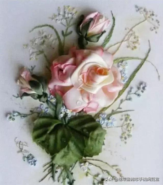 丝带绣装裱图案大全,丝带绣画作品欣赏