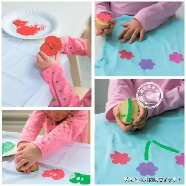 幼儿创意美术花瓣拓印,如何创作一幅优秀的蔬果拓印画