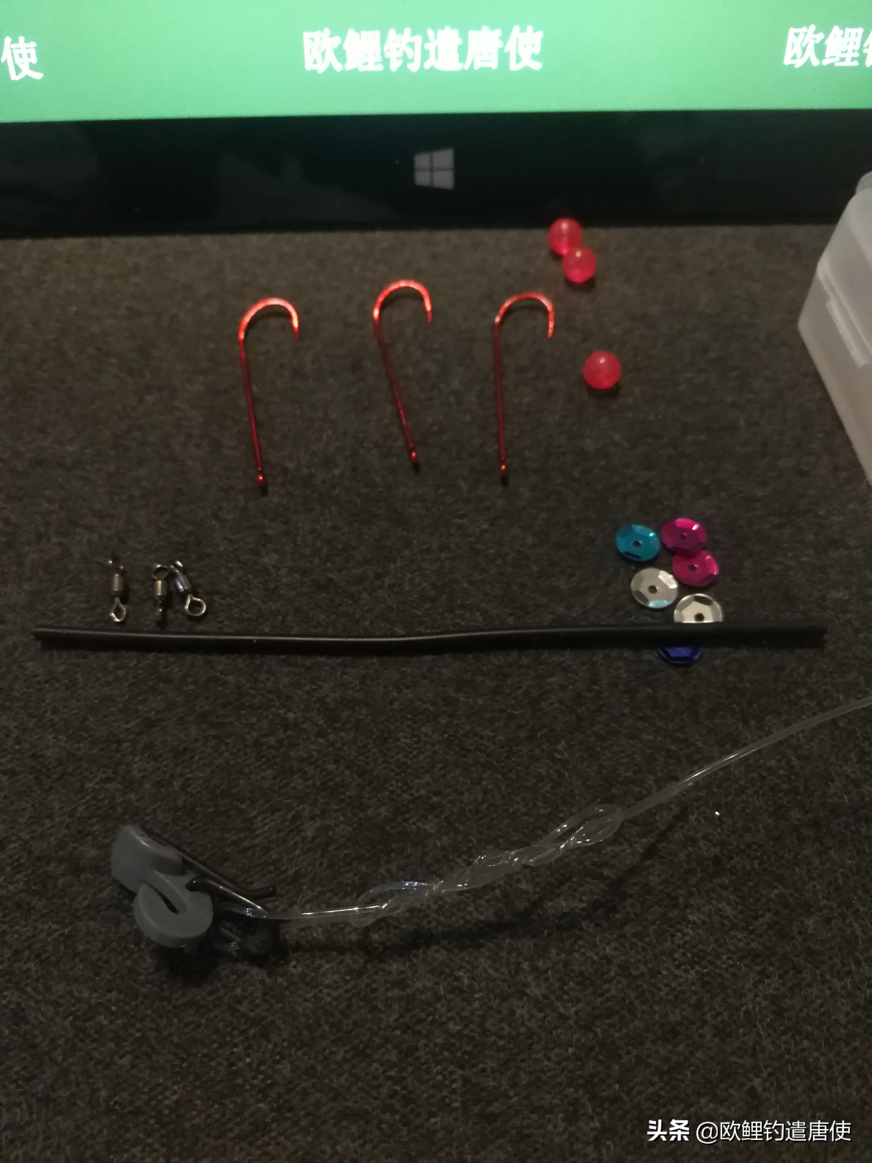 海竿钓鱼绑串钩用什么鱼料,海竿串钩线组浮漂正确绑法图解