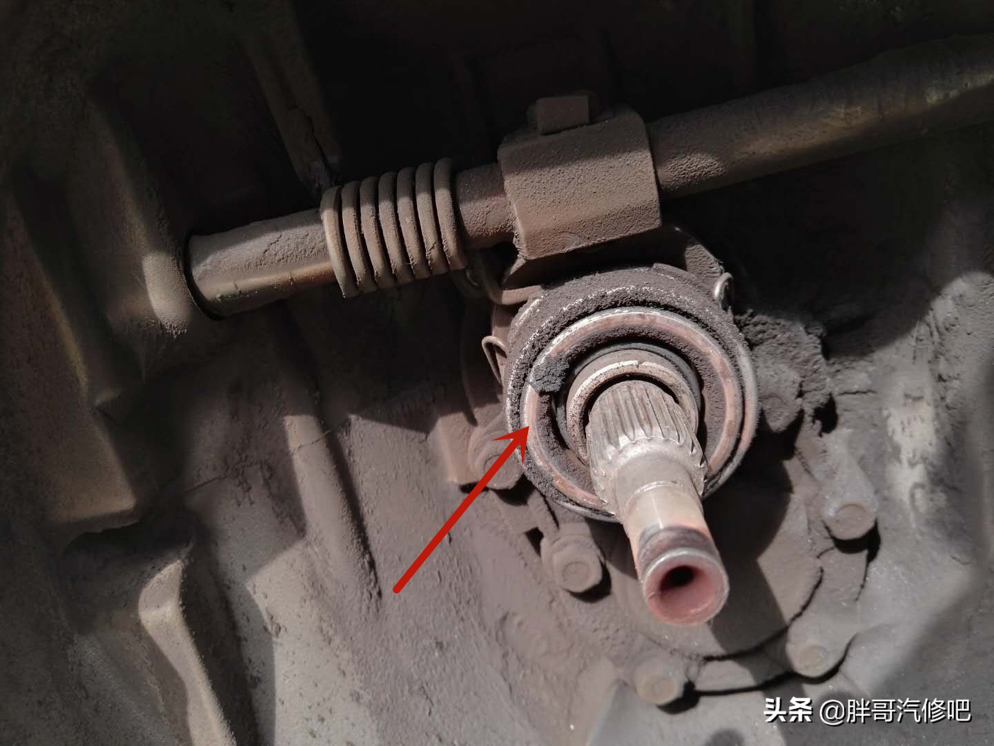 汽车挂档变速箱位置异响，胖哥抬变速箱发现原来是导向轴承问题