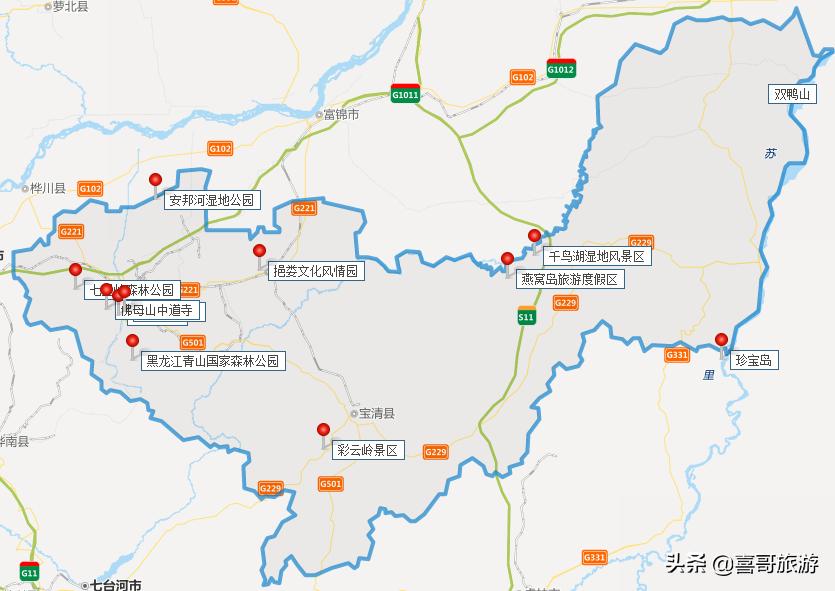 双鸭山出发旅游景点大全,黑龙江双鸭山有什么旅游景点