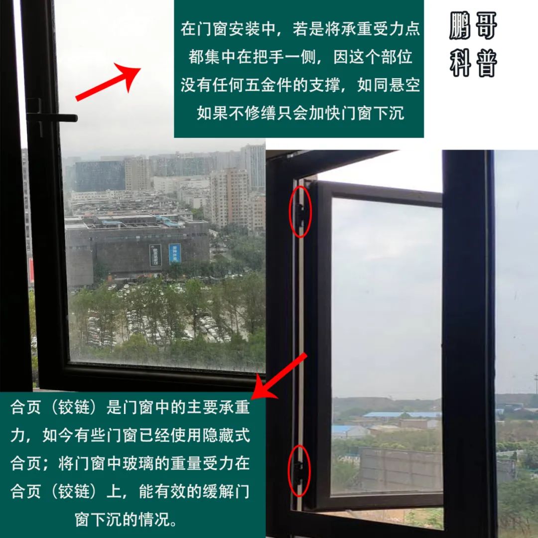 室内窗户框下沉怎么解决,门窗开启扇下沉如何解决