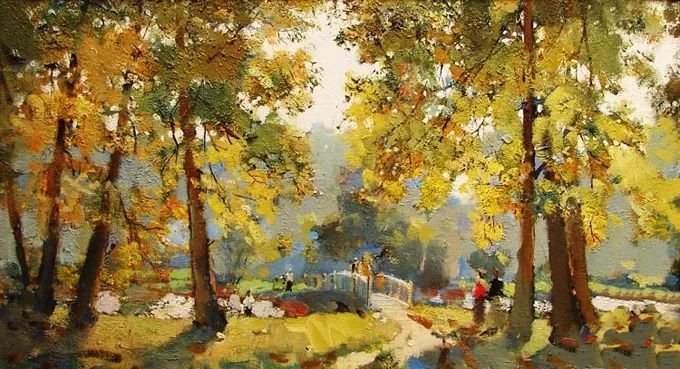 西欧大师画家的风景油画作品,卢卡斯风景油画作品