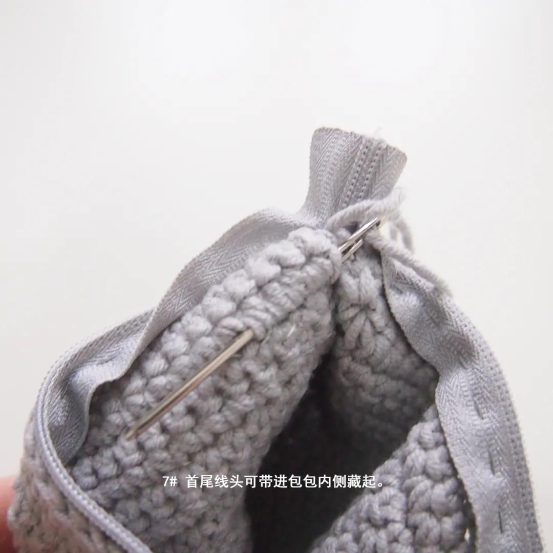 手柄包包钩针教程,钩针编织平板电脑包教程