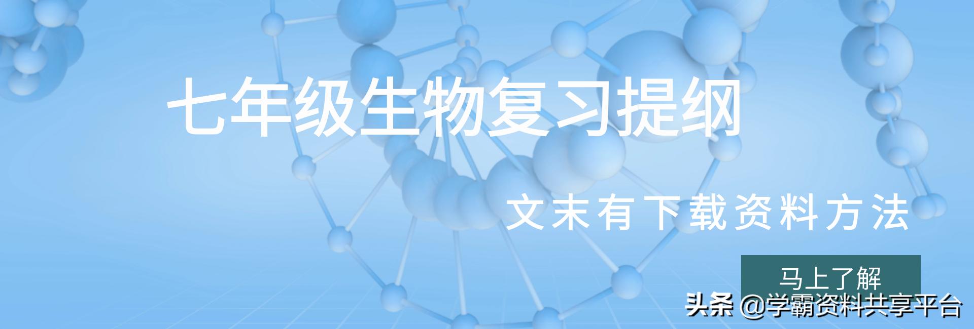 生物初一上期末考试必考知识点,生物必考知识速记