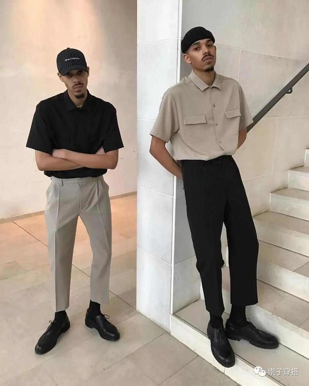 黑色衬衫内搭黑色打底好看吗,都说黑色穿搭很反差