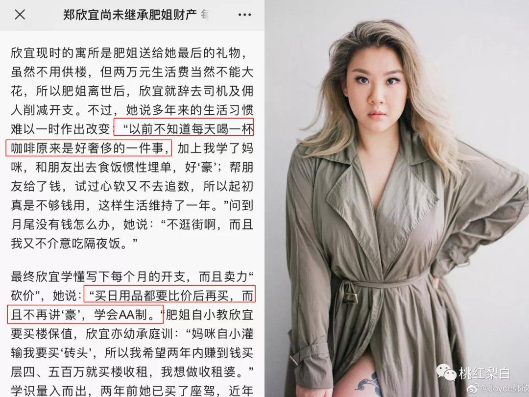 郑欣宜继承遗产现在值多少钱,郑欣宜35岁继承6000万遗产