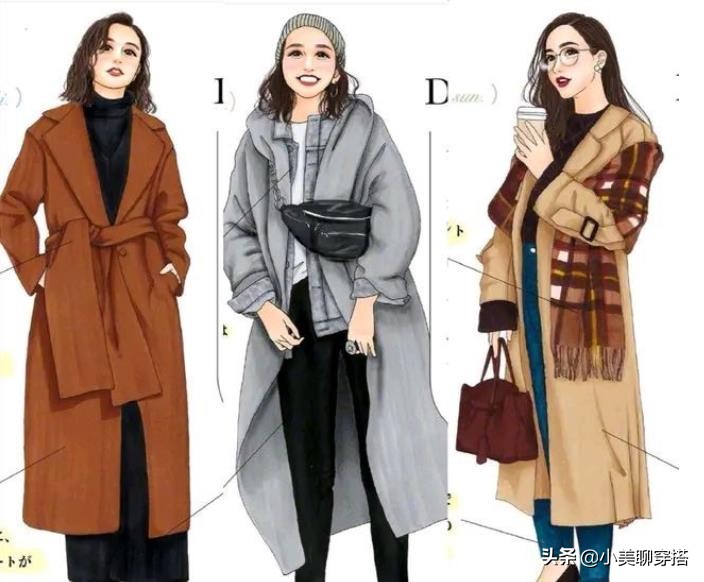 日系手绘春季穿搭,冬季穿搭没灵感40套超好看的搭配