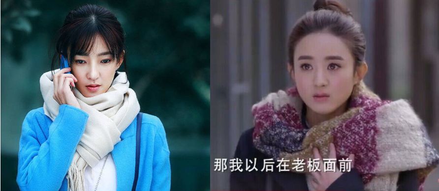 冬天围巾推荐高级感纯色,下雪了红色围巾