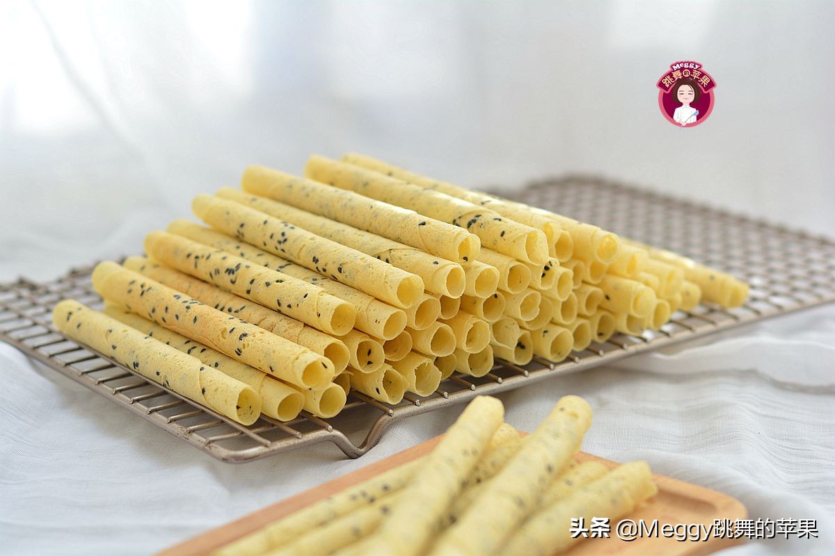 自制蛋酥卷为什么不酥,爱优新生黑芝麻蛋酥卷