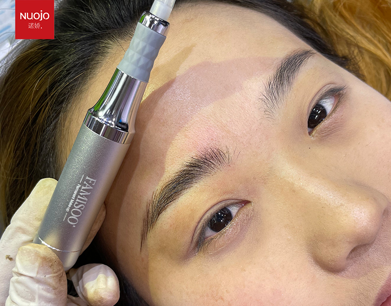 纹眉眉形不一样怎么调整,纹眉皮肤黑用什么色料纹眉