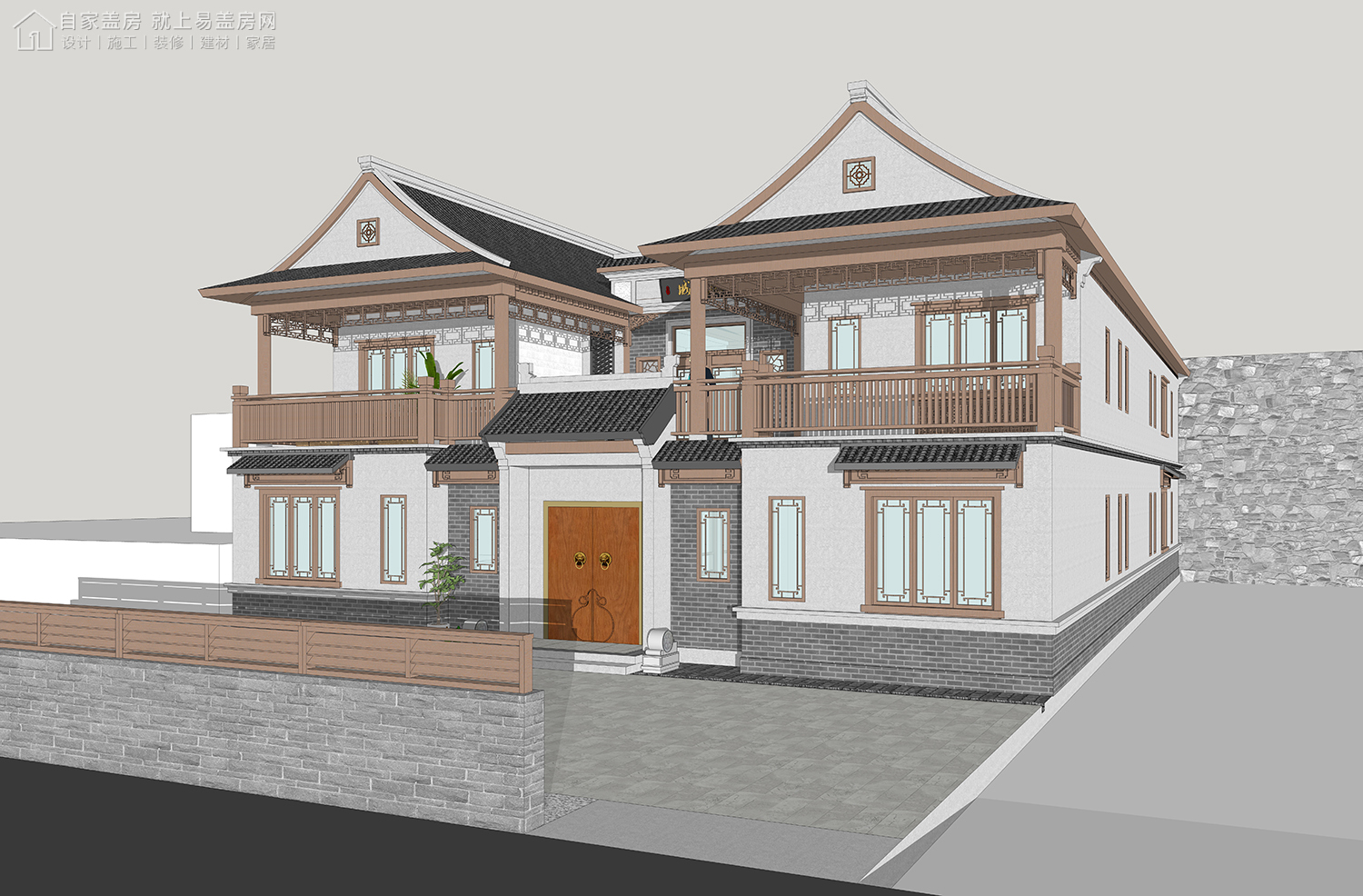 三层新中式别墅全套设计图纸,新中式合院别墅户型图纸