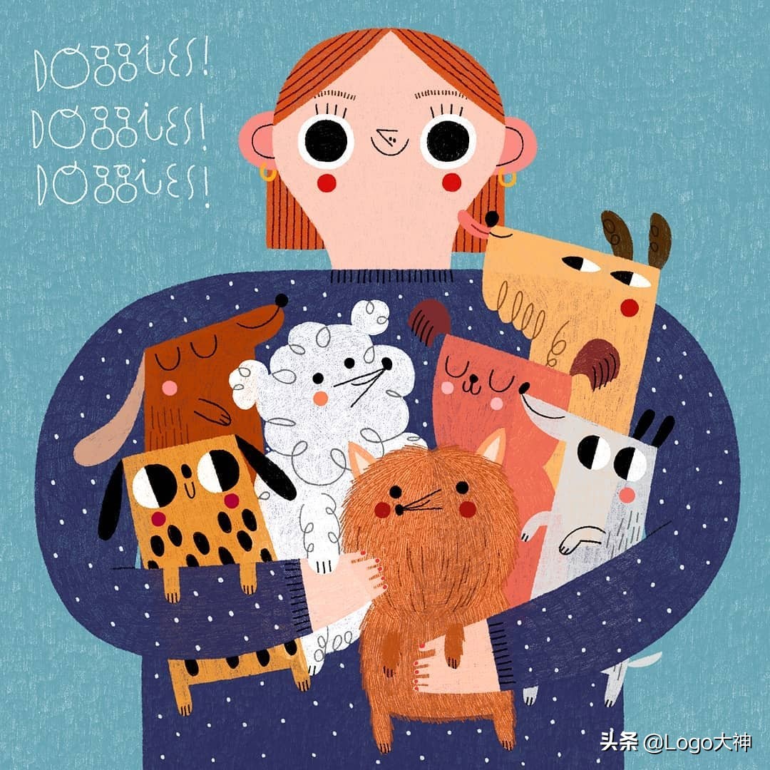 一组插画,一组手绘唯美插画