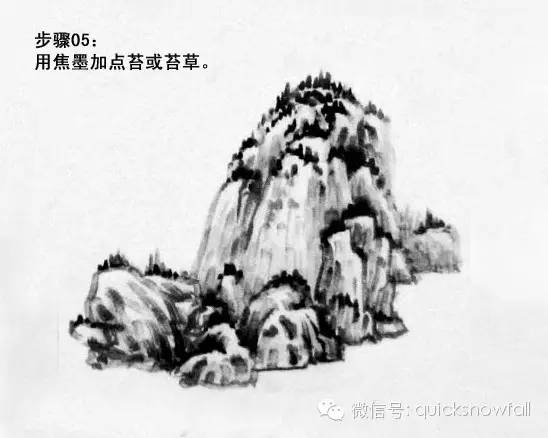 王飞飞山水画山石的画法,金学长山水画山石画法视频
