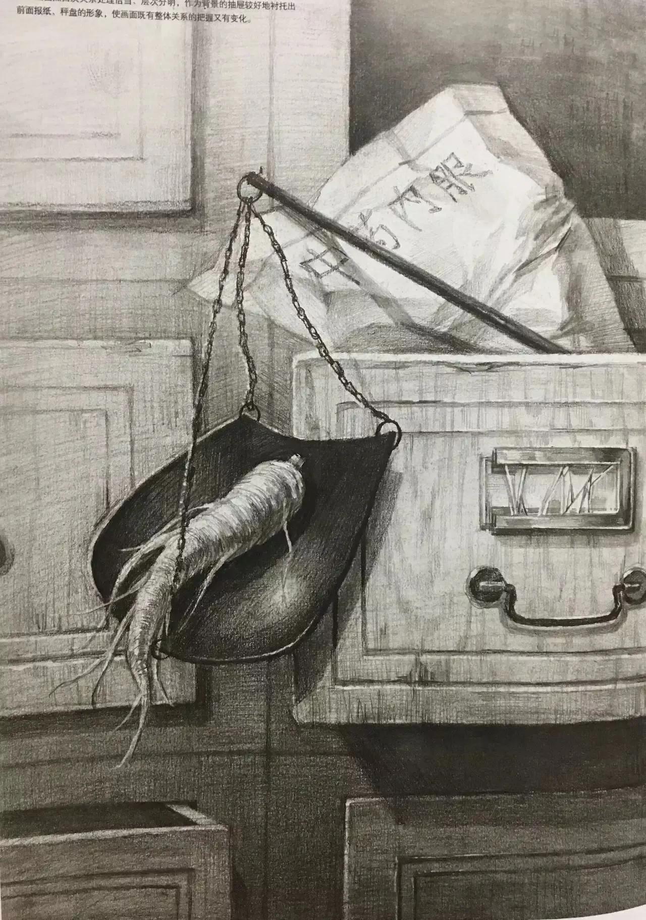 清华校考场景素描高分卷,清华素描场景高分卷技法