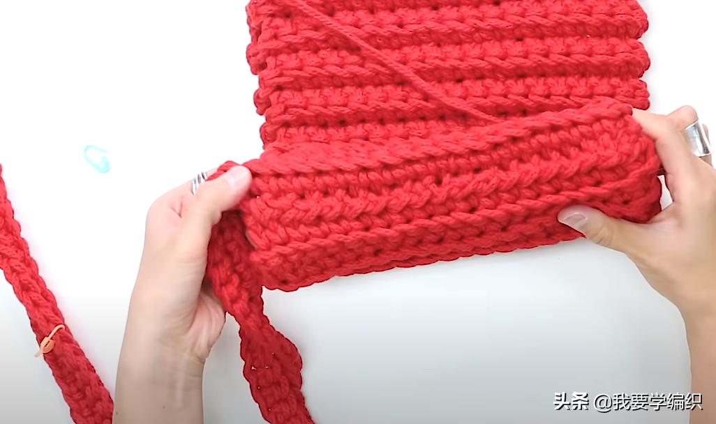 钩各种花样的抽绳包包教程,圆筒包包抽绳钩织教程
