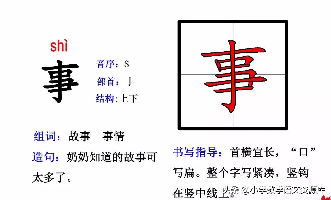 二年级上册生字部首组词造句表格,二年级上册生字偏旁部首造句