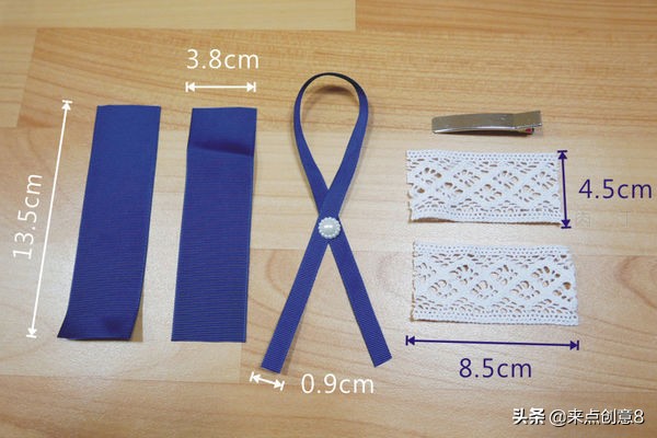 头花发饰成人蝴蝶结蕾丝,蕾丝蝴蝶结发饰小发夹