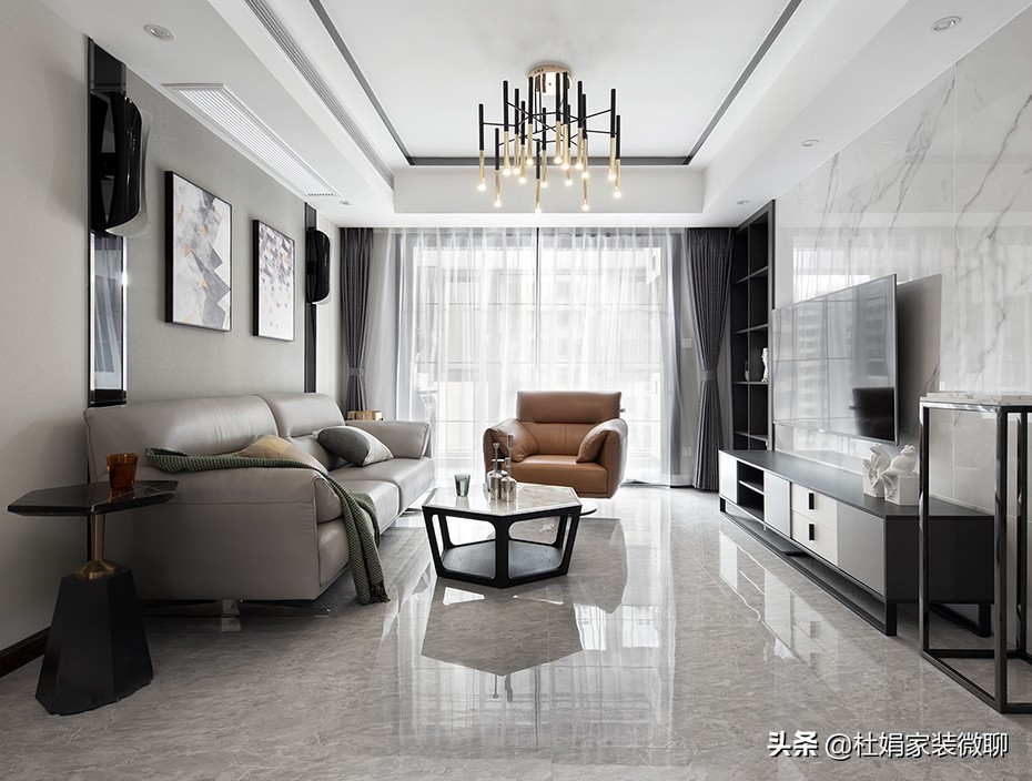 西安灞业大境128平米装修案例,灞业大境三室装修风格