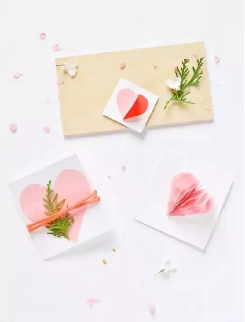 手工心形贺卡又简单漂亮,超级简单可爱的爱心贺卡