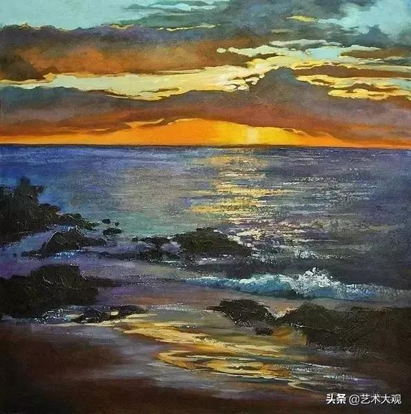 外国女画家油画风景作品清新,琳达油画作品欣赏