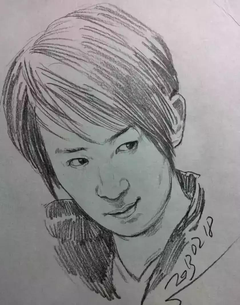 速写看一眼画一笔,用速写的方法画肖像画