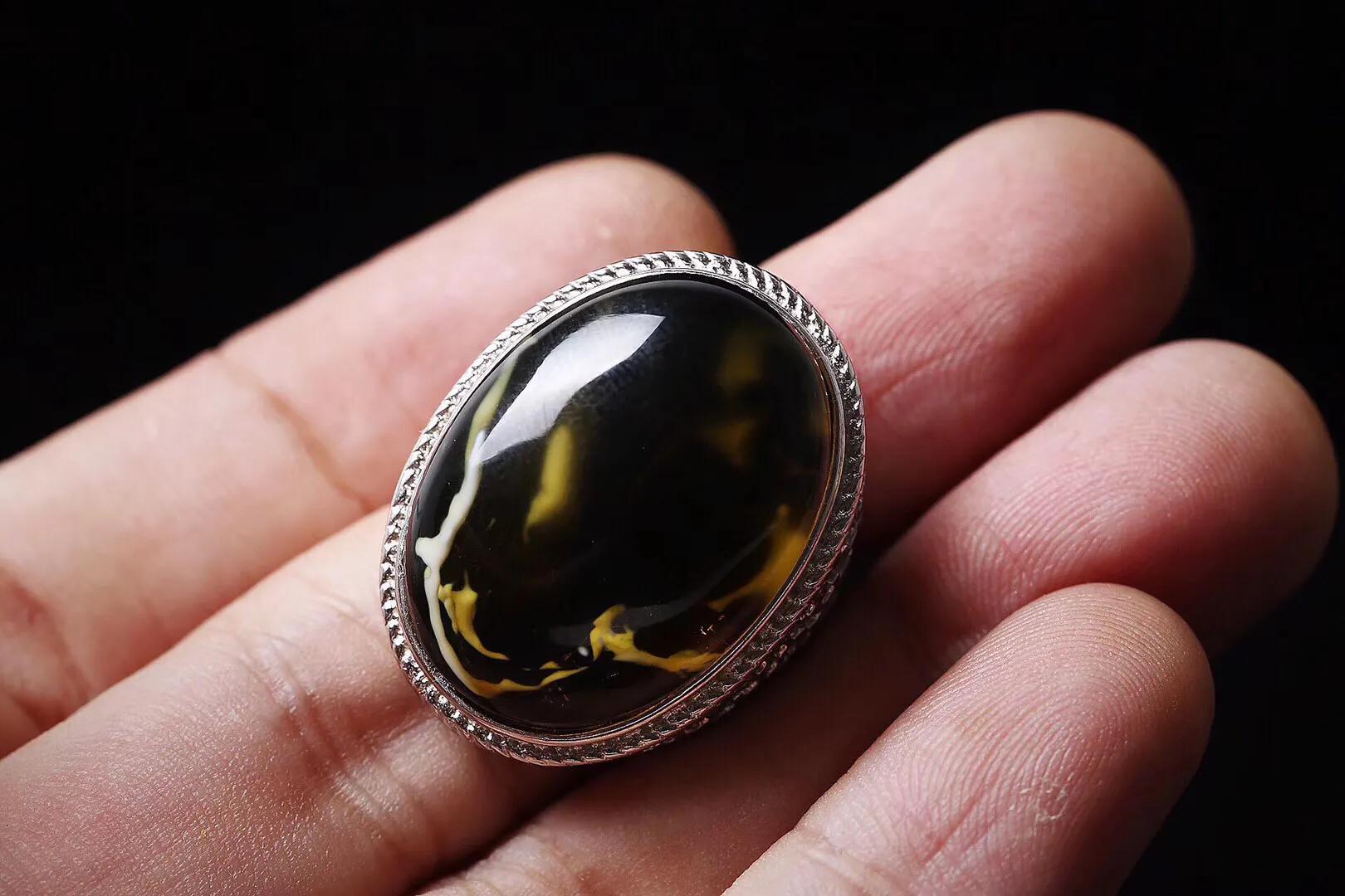 精品戒指女款,纯天然蜜蜡戒指