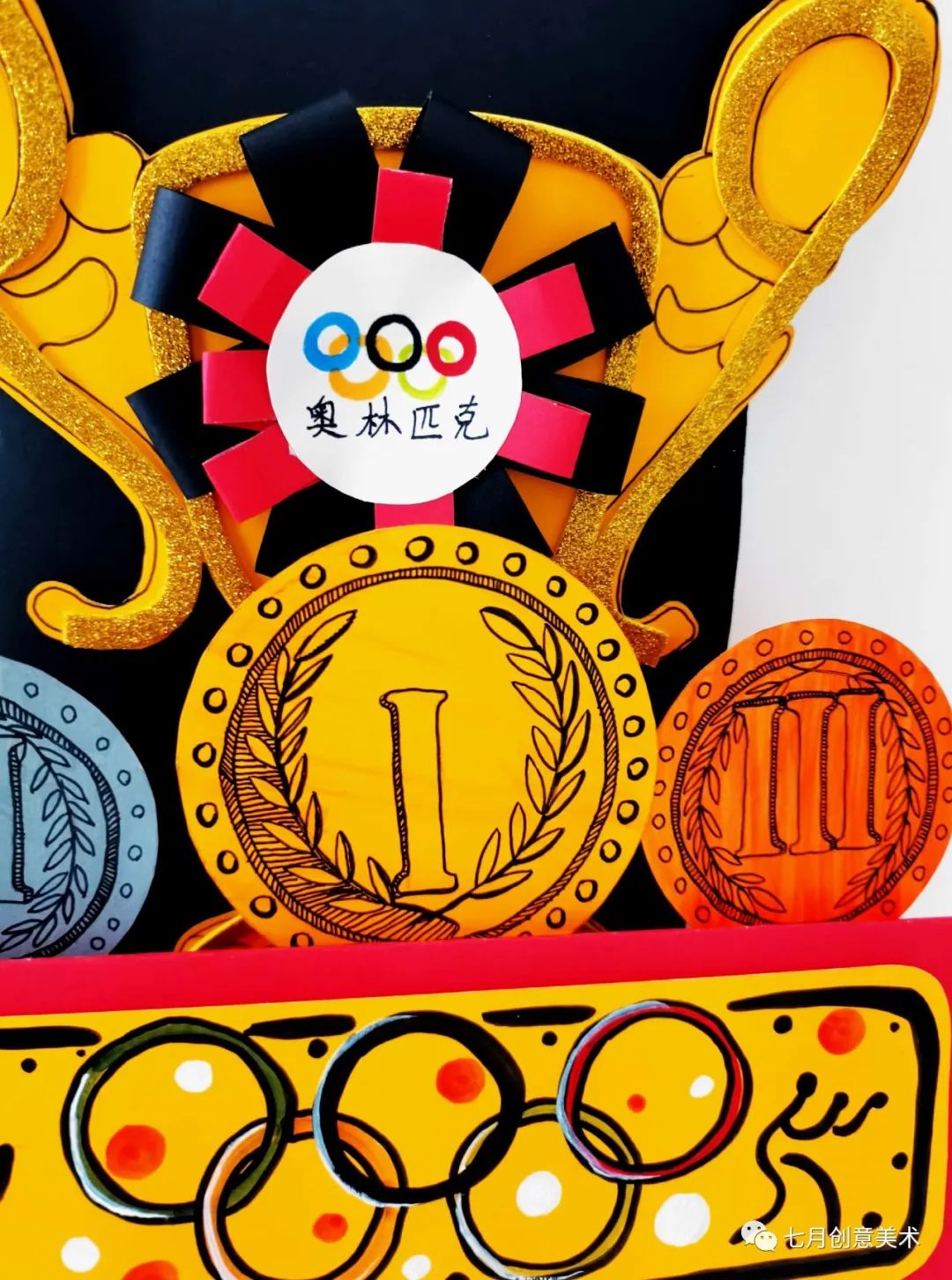 奥运画教程,奥运金牌画法