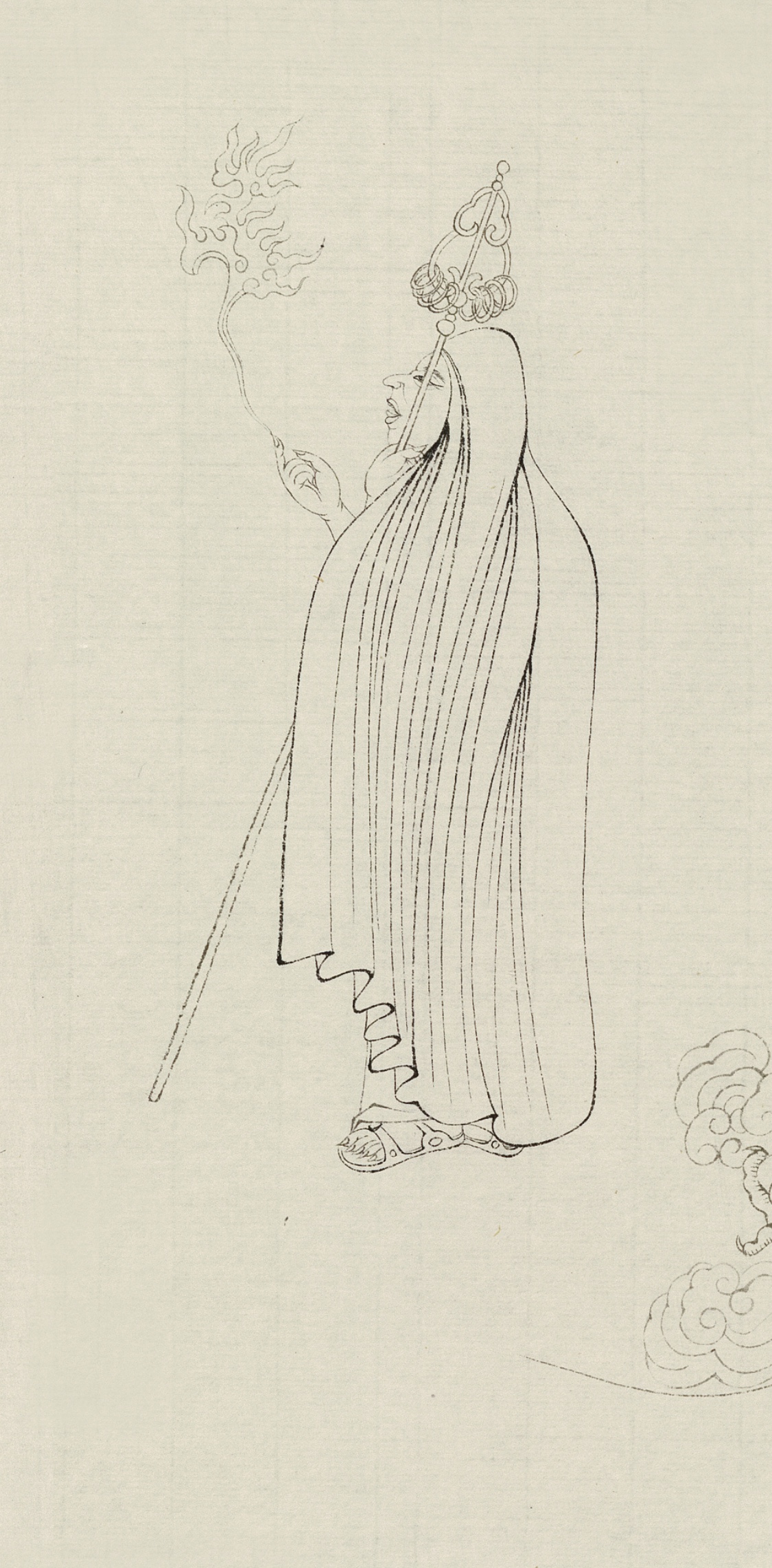 吕布白描绣像图,吕布白描画欣赏