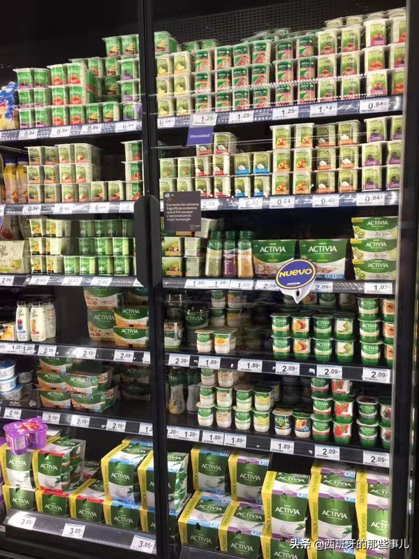 走近西班牙-马德里家乐福超市的冰淇淋、酸奶售价