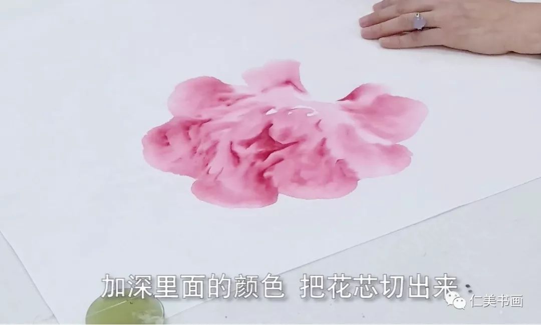 王雪涛牡丹画法教学书,王雪涛四尺写意横幅牡丹画