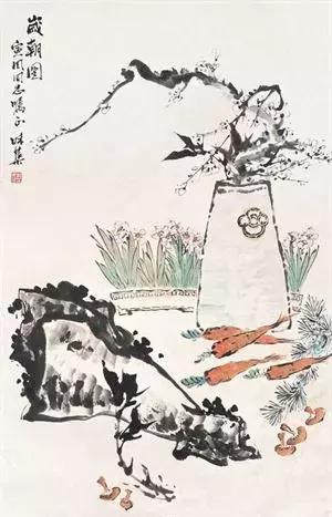 艺术上大胆实践,勇于创新,主张花鸟和山水相结合.