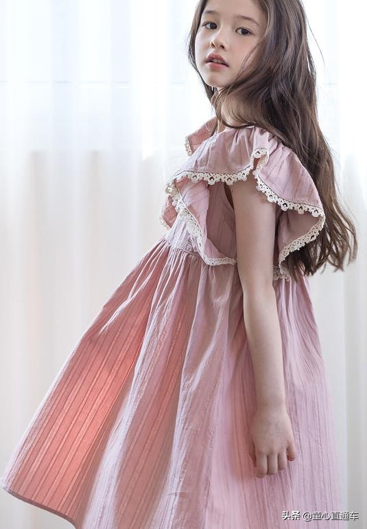 韩系童装春季连衣裙,韩版中大童裙子