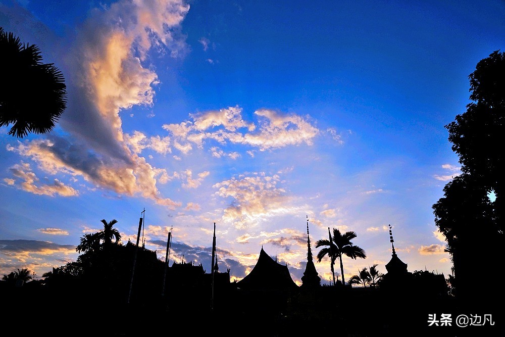 西双版纳澜沧江边美景如画,西双版纳空中夜景