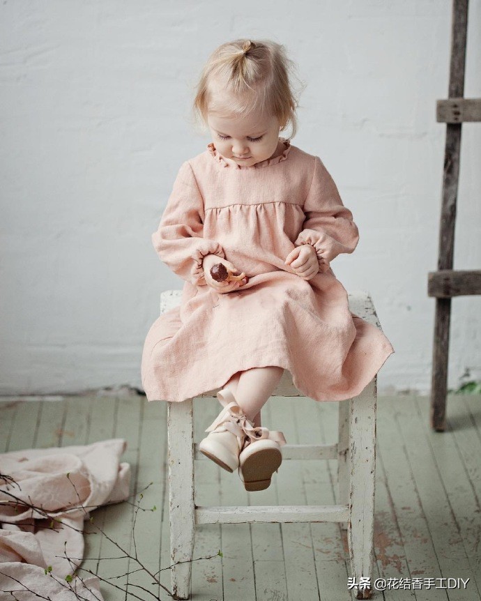 萌娃小裙子,女小童棉绸连衣裙裁剪教程