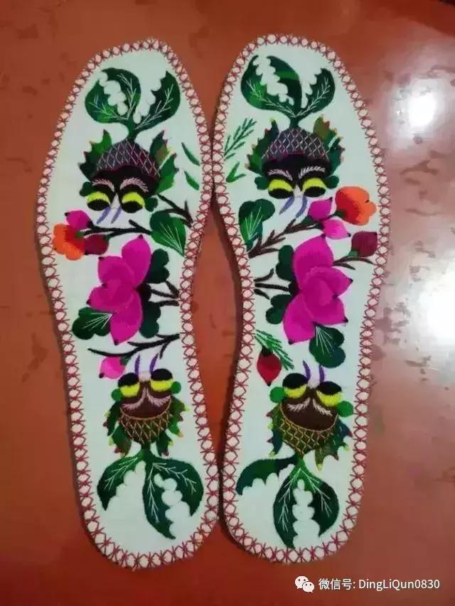 刺绣作品简单的,老式刺绣喜字的鞋垫刺绣方法