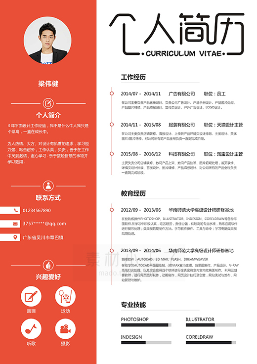 这是一份很牛的简历模板,最新的简历模版